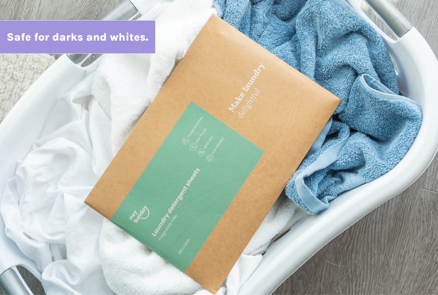 Tough on stains, gentle on skin laundry detergent sheets